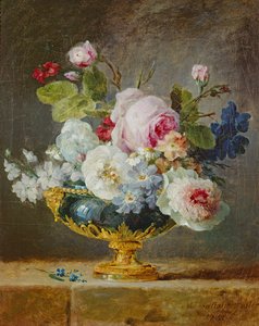 Blommor i en blå vas, 1782